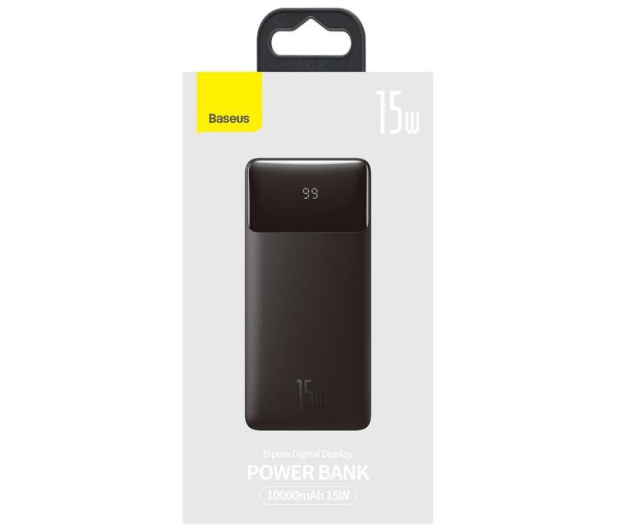 Baseus Bipow 10000mAh, 2xUSB, USB-C, 15W (czarny) - 711348 - zdjęcie 6